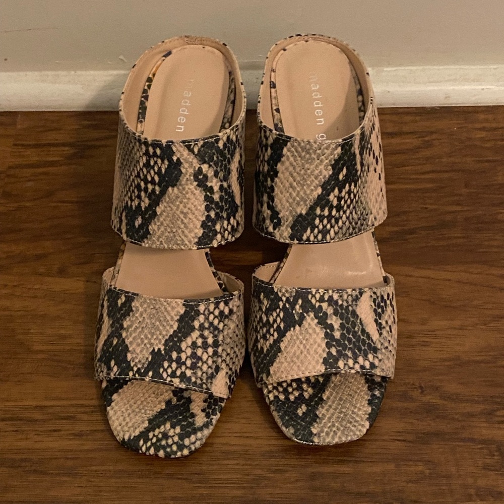 Madden Girl Snake Print Heels